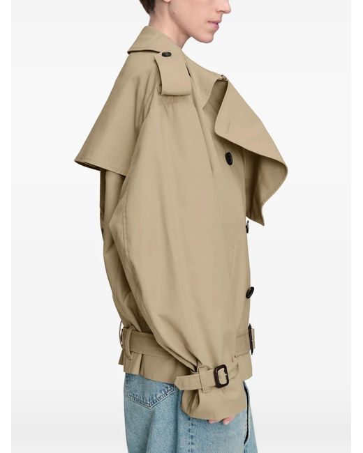Maison Margiela Natural Folded Collar Cotton Caban