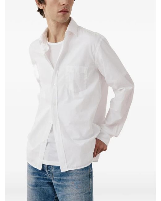 Hartford White Paul Pocket Shirt for men