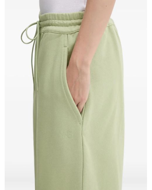 Y-3 Green Drawstring-Waist Track Pants