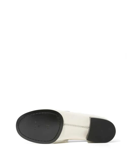 Givenchy White 4G Logo-Plaque Mules