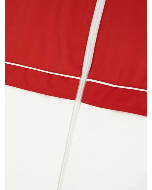 Thom Browne Red 4-Bar Ripstop Windbreaker for men