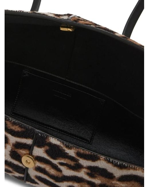 Jil Sander Black Linea Ocelot-Print Shoulder Bag