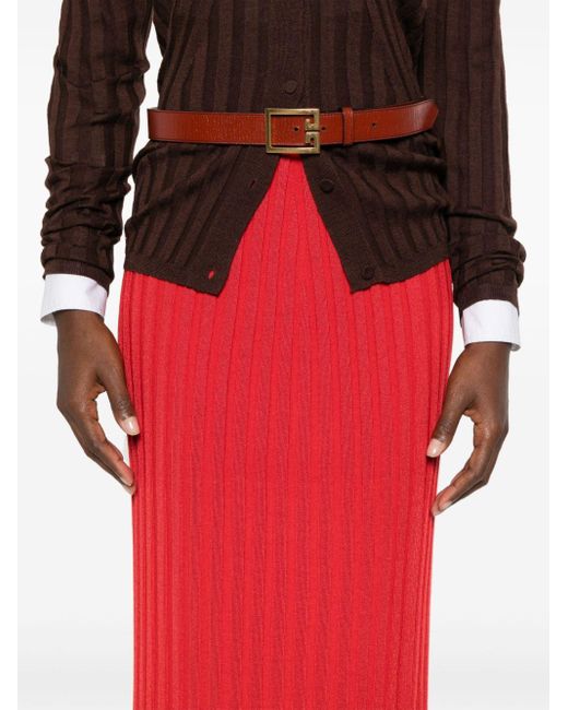 Chunky-ribbed skirt Joseph de color Red