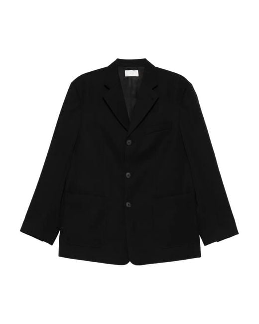 The Row Black Caelum Three-Button Patch-Pocket Jacket for men