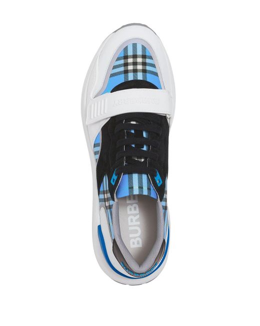 blue burberry trainers