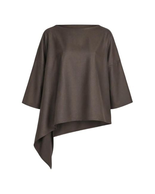 Dusan Gray Asymmetric Short-Sleeve T-Shirt