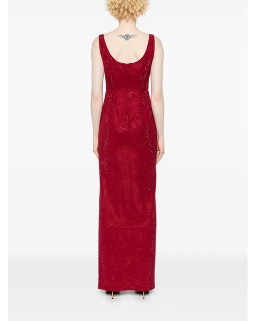Roland Mouret Red Diamante Gown