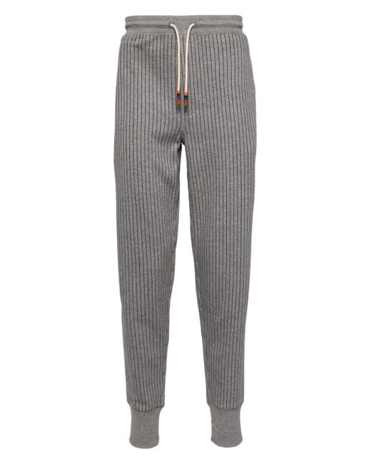 Paul Smith Gray Pinstripe-pattern Track Pants for men