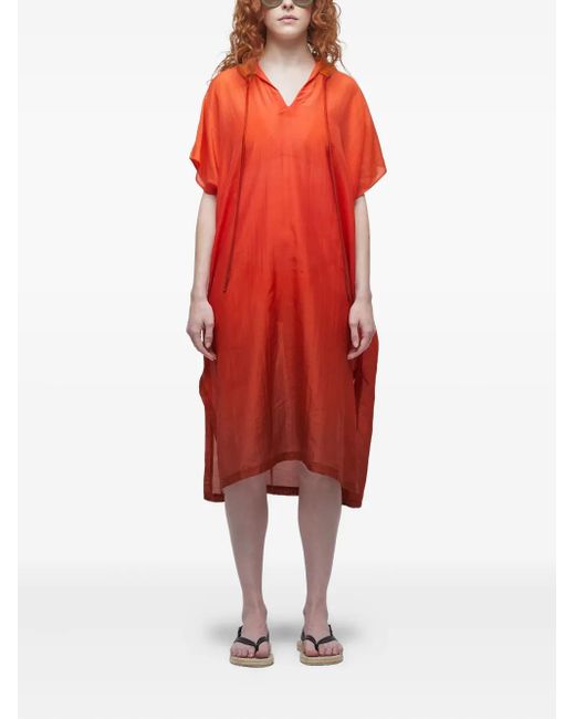 Osklen Red Sunset Midikleid Mit Kapuze