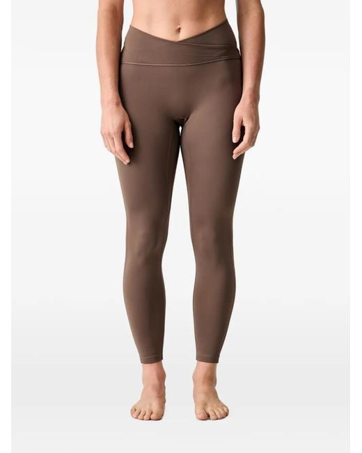 Adidas Brown Studio Crossover Leggings