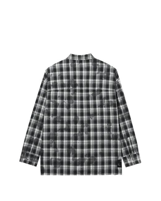 Izzue Gray Check-Pattern Shirt for men