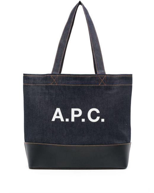 A.P.C. Black Axel Shopper im Jeans-Look