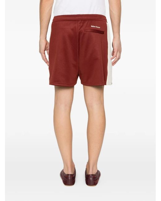 Wales Bonner Red Motion Contrast-Trim Shorts