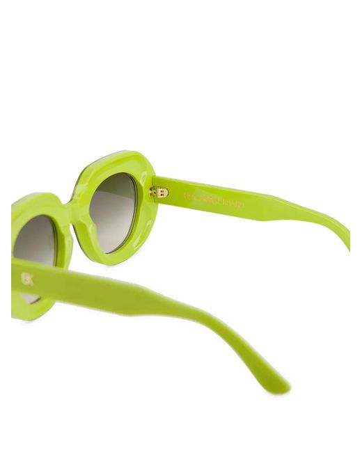 Emmanuelle Khanh Green Love 769 Round-Frame Sunglasses