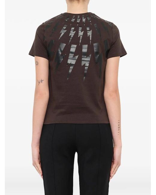 Neil Barrett Black Graphic-Print T-Shirt