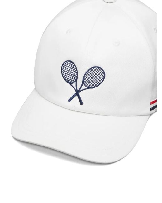 Thom Browne White Embroidery Cap for men