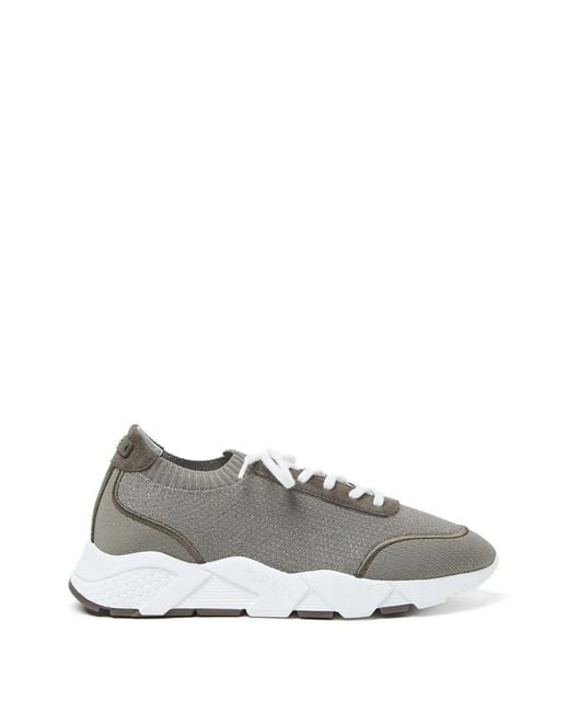 Peserico White Panelled Sneakers