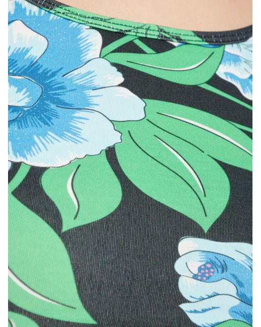 KENZO Green Floral-Print T-Shirt