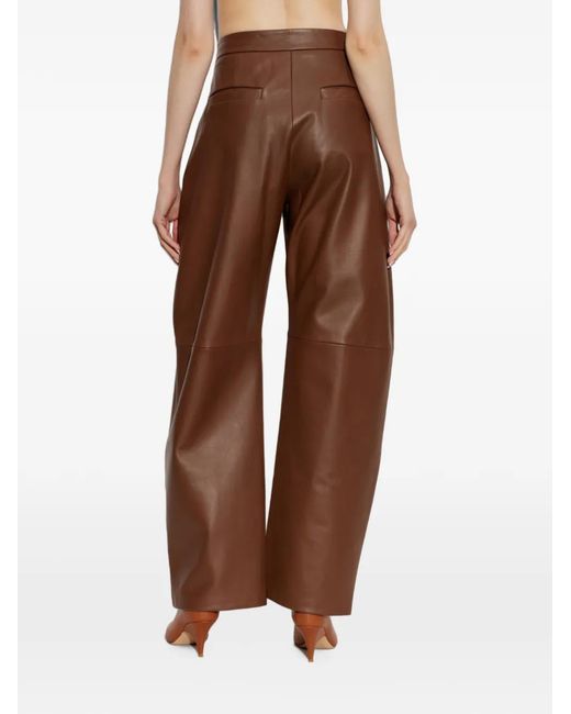 Sportmax Brown High-Waist Trousers