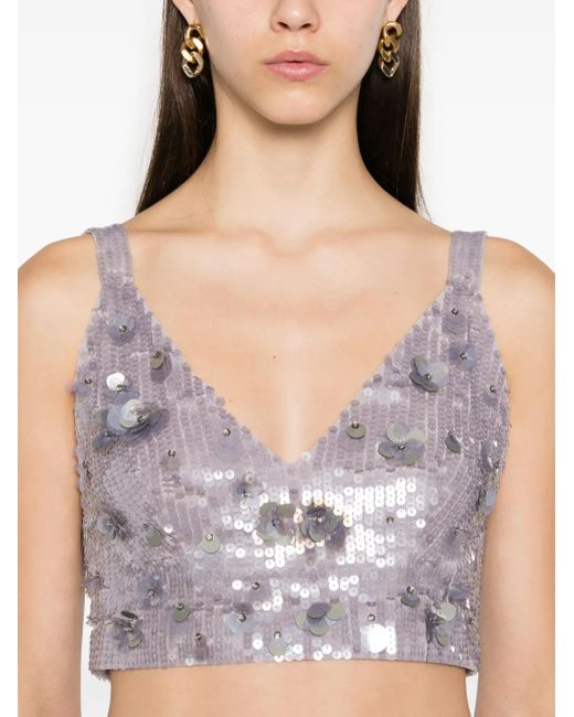 Top Con Paillettes di P.A.R.O.S.H. in Gray