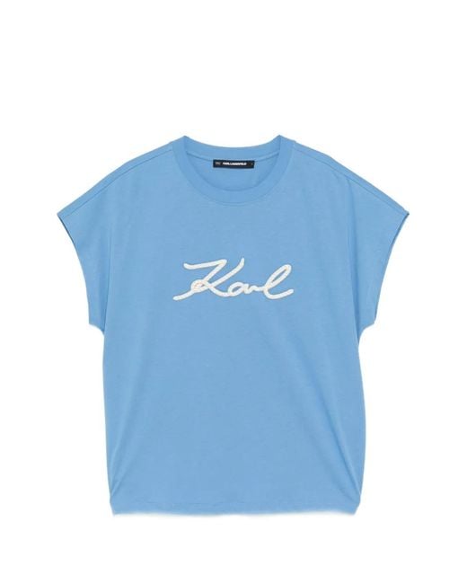 Karl Lagerfeld Blue Rope-Logo T-Shirt