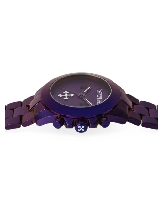 Off-White c/o Virgil Abloh Purple Reset Chronograph 40Mm Watch for men