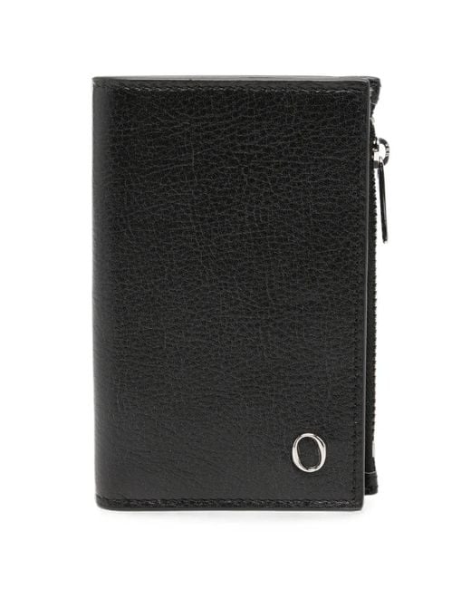 Orciani Black Logo-Plaque Bifold Wallet