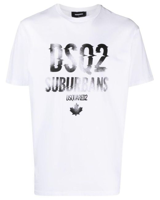DSquared² White Logo Cotton T-shirt for men