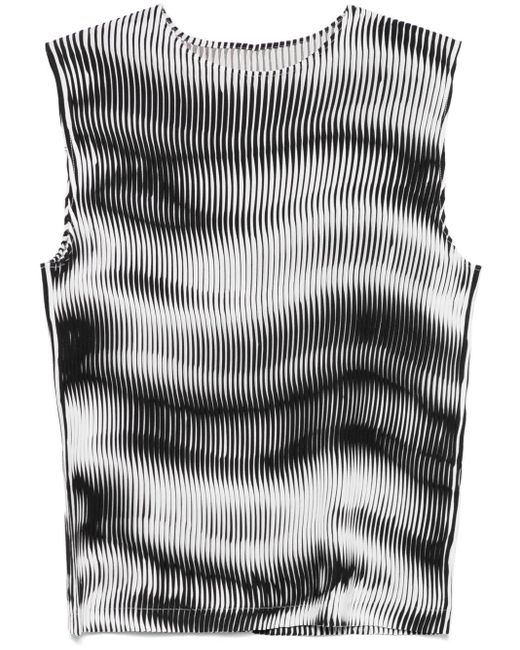 Issey Miyake Gray Printed Tank Top
