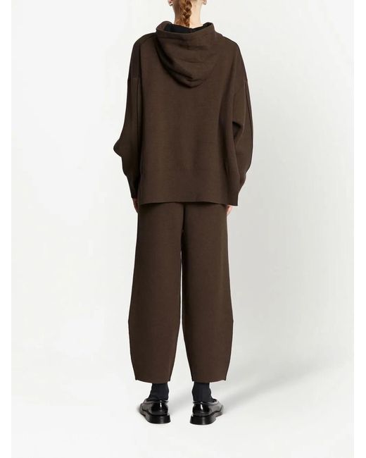 Proenza Schouler Brown Straight-Leg Knitted Trousers
