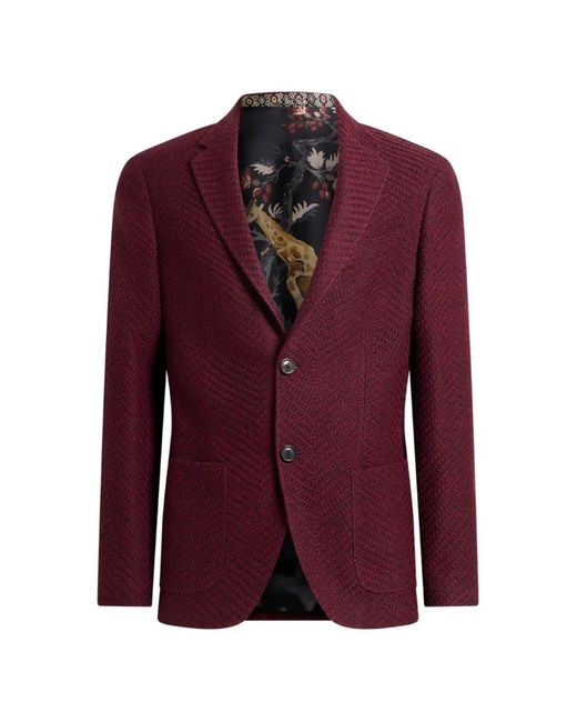 Etro Purple Single-Breasted Jacket for men