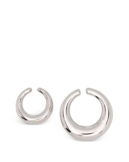 Panconesi White Circle Ear Cuffs