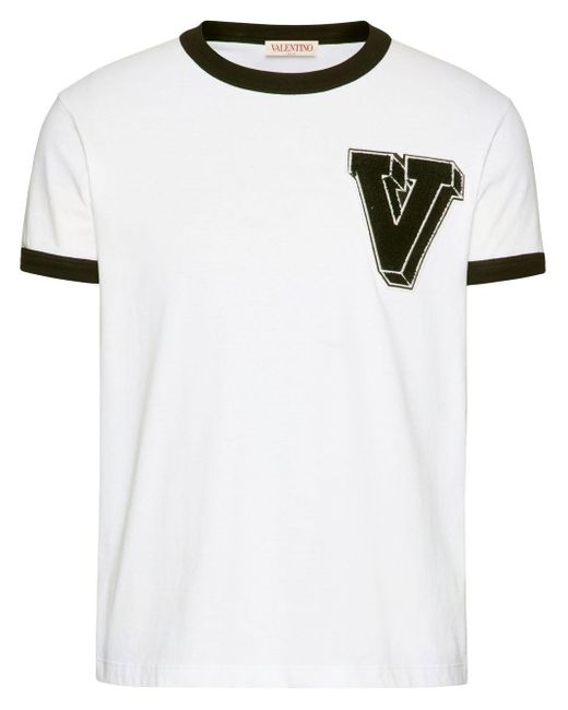 Camiseta con parche del logo Valentino Garavani de hombre de color Blanco |  Lyst