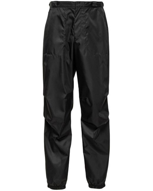 Pantalones ajustados de talle medio Prada de hombre de color Black