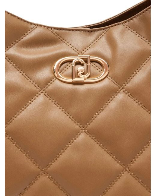 Liu Jo Grote Gewatteerde Shopper Met Logoplakkaat in het Brown