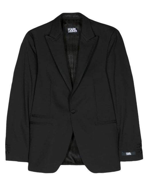 Blazer Peak à simple boutonnage Karl Lagerfeld pour homme en coloris Black