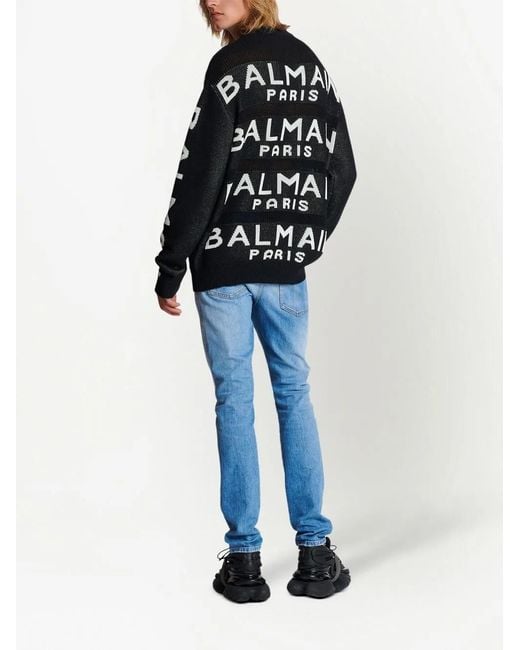 Balmain Relaxed Fit Jersey in Black für Herren