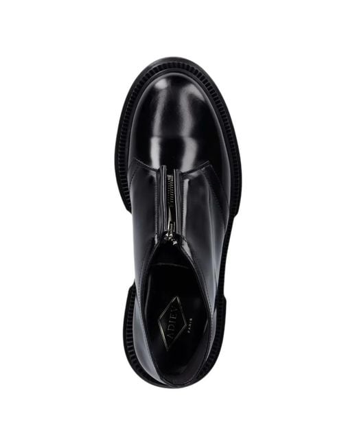 Adieu Black Type 221 Zip-Front Leather Ankle Boots for men