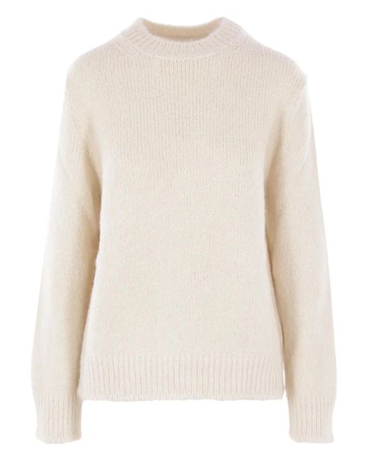 Jil Sander White Long-Sleeves Sweater