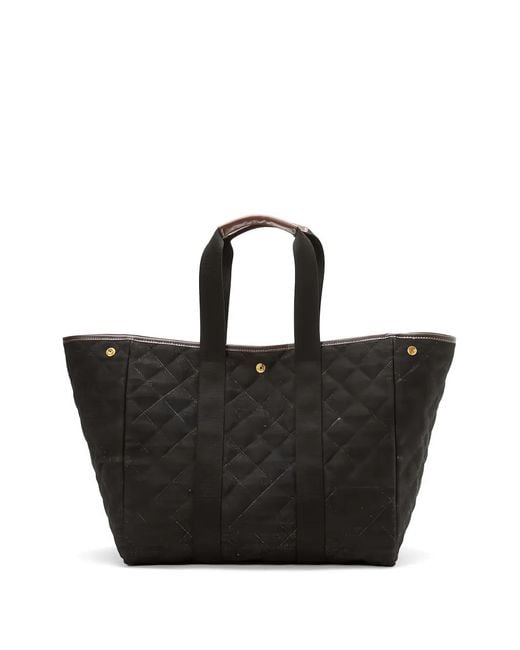 Rue de Verneuil Black Quilted Tote Bag
