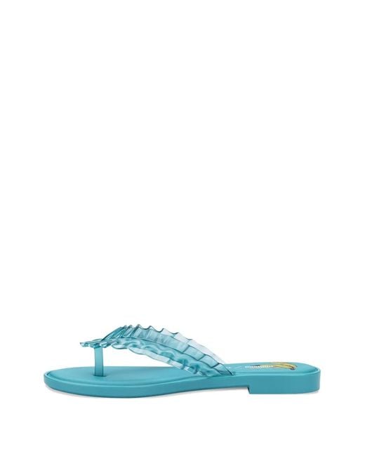 Melissa Blue X Ganni Ruffled Flip-Flops