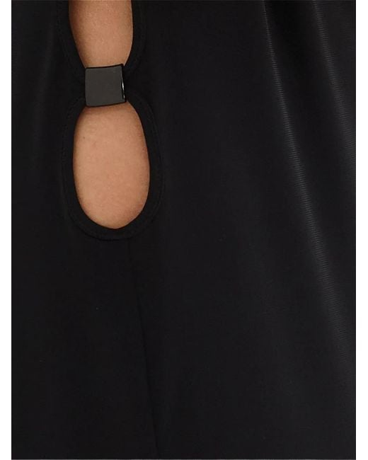 Eres Black Side Cutout Ellipse Dress