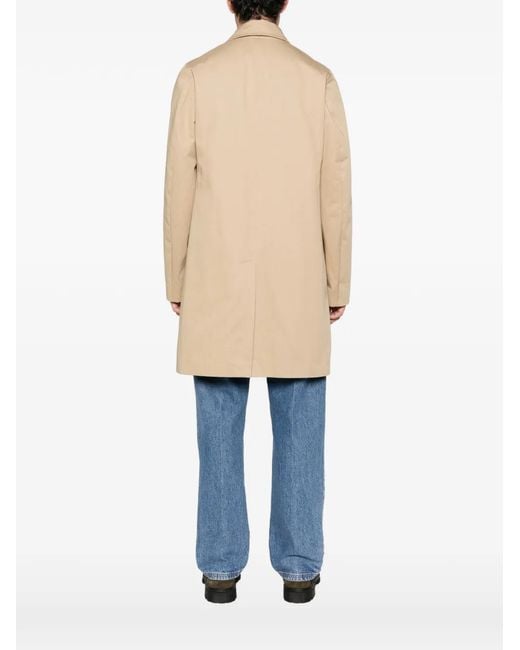 Fursac Natural Button Pocket Trench Coat for men