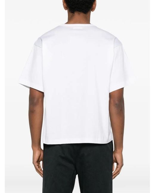 Kaptain Sunshine Suvin Tenjiku S/S Katoenen Suède T-Shirt Met Korte Mouwen in het White voor heren