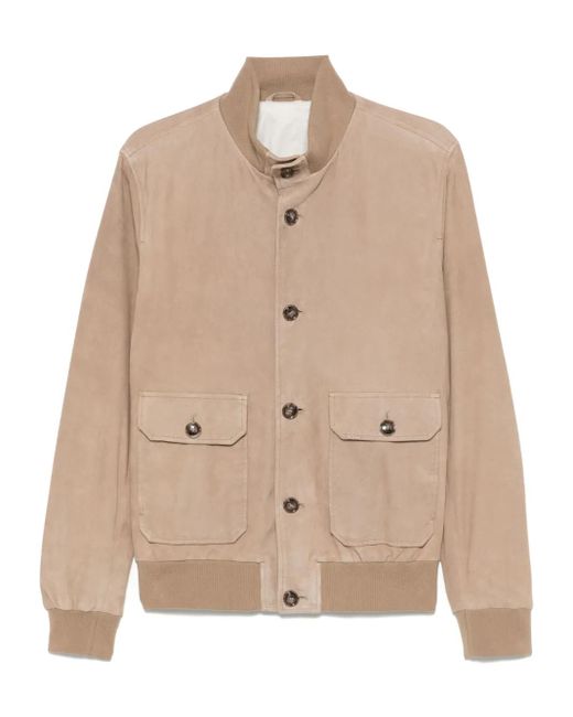 Barba Napoli Natural Suede Jacket for men