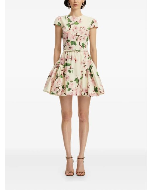 Oscar de la Renta White Cotton Mini Dress