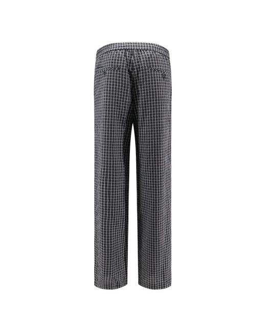 DUNST Gray Check-Pattern Pajamas