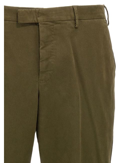 メンズ PT Torino フラットフロント パンツ Green