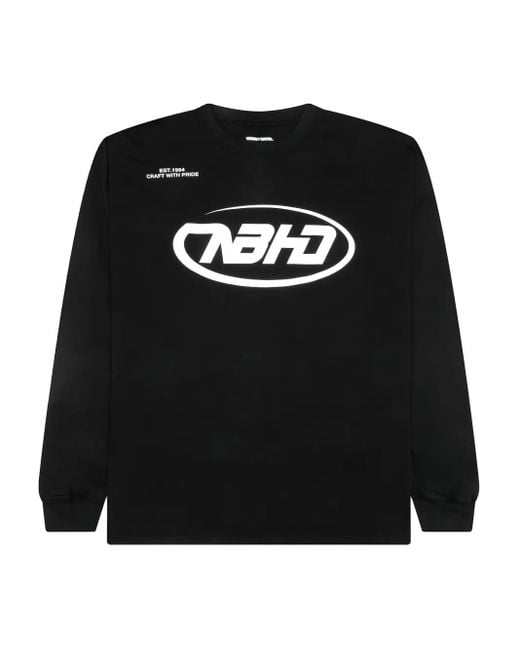 Neighborhood Langarmshirt mit Logo-Print in Black für Herren