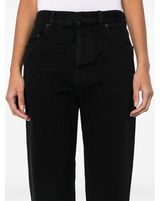 Saint Laurent Vanessa Straight Jeans in het Black